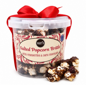 Mari's Salted Popcorn Brittle with Cranberries and Dark Chocolate 200g
