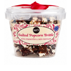 Mari's Salted Popcorn Brittle with Cranberries and Dark Chocolate 420g